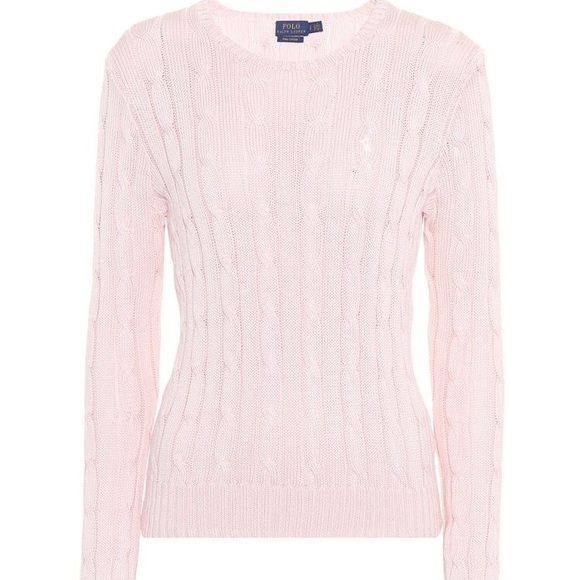 Polo Light Pink Cable Knit Sweater 